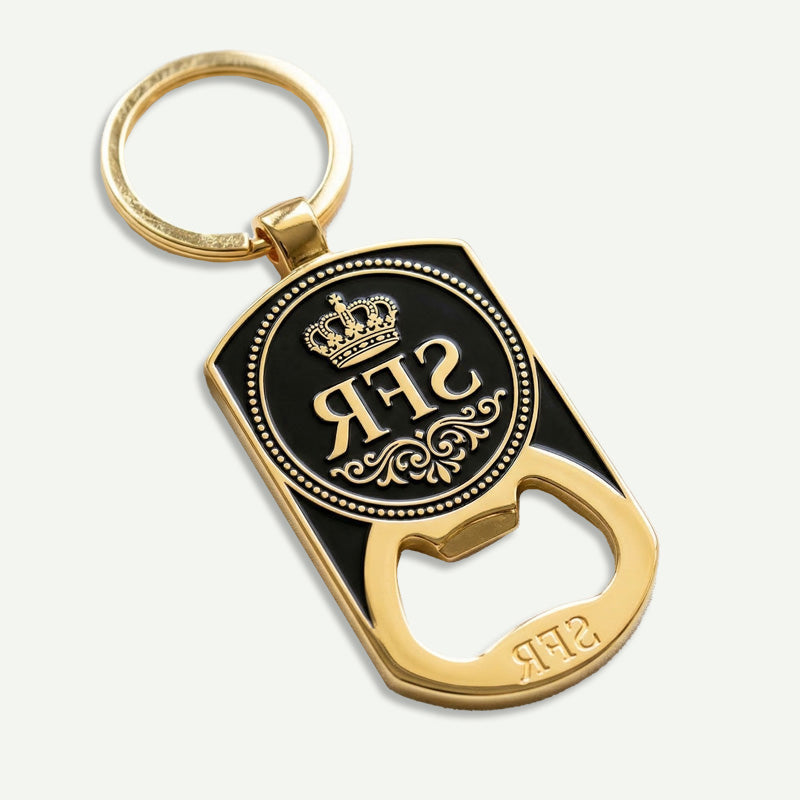 Custom Metal Bottle Opener Keychain - Personalized Logo & Text - Durable Zinc Alloy Openers for Business Branding, Wedding Favors, and Promotional Gifts.