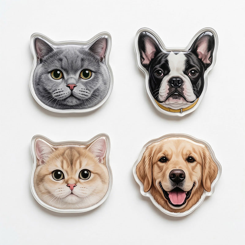 Custom Personalized Acrylic Souvenirs - Coins, Keychains, Fridge Magnets with Your Design