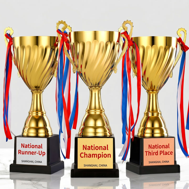 Translation missing: en.Personalized Metal Trophy with Logo &amp; Event Name Engraving