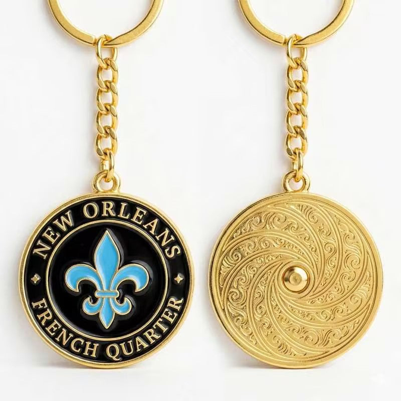 Custom Logo Keychains - Personalized Engraved Metal Keyrings for Promotional Branding & Gifts