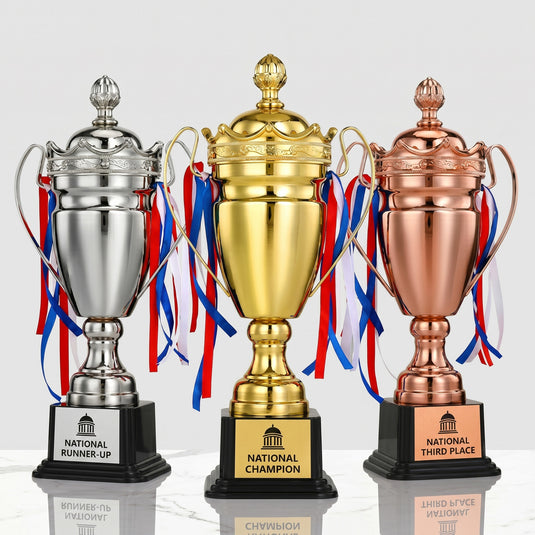 Translation missing: ja.Personalized Metal Trophy with Logo &amp; Event Name Engraving