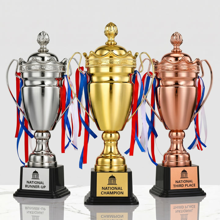 Translation missing: en.Personalized Metal Trophy with Logo &amp; Event Name Engraving