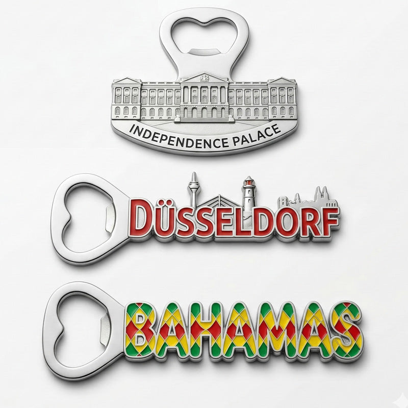 Custom Metal Bottle Opener Keychain - Personalized Logo & Text - Durable Zinc Alloy Openers for Business Branding, Wedding Favors, and Promotional Gifts.