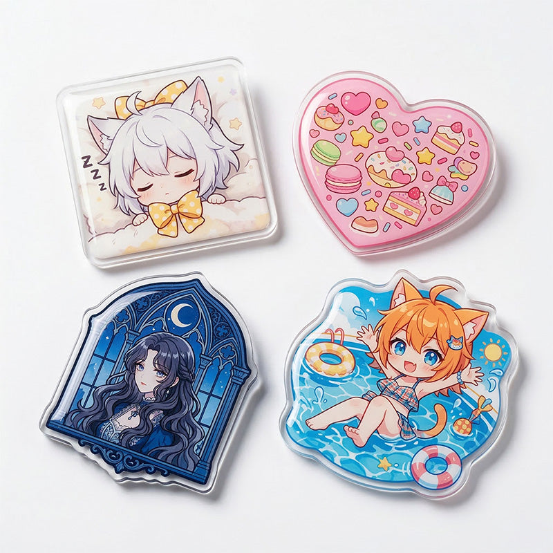 Custom Personalized Acrylic Souvenirs - Coins, Keychains, Fridge Magnets with Your Design