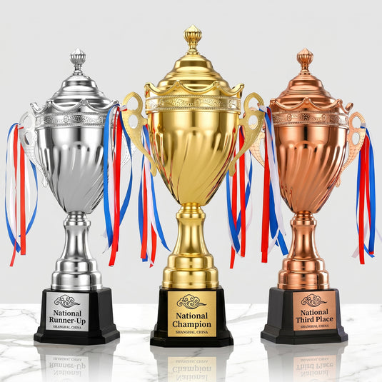 Translation missing: ja.Personalized Metal Trophy with Logo &amp; Event Name Engraving