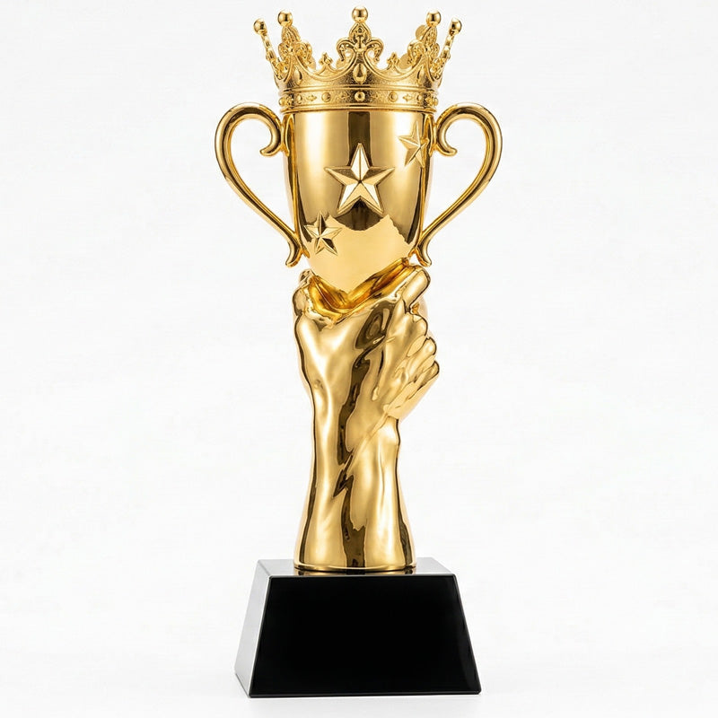 Custom Metal Trophy - Personalized Award for Sports, Business & Corporate Events - High-Quality Craftsmanship