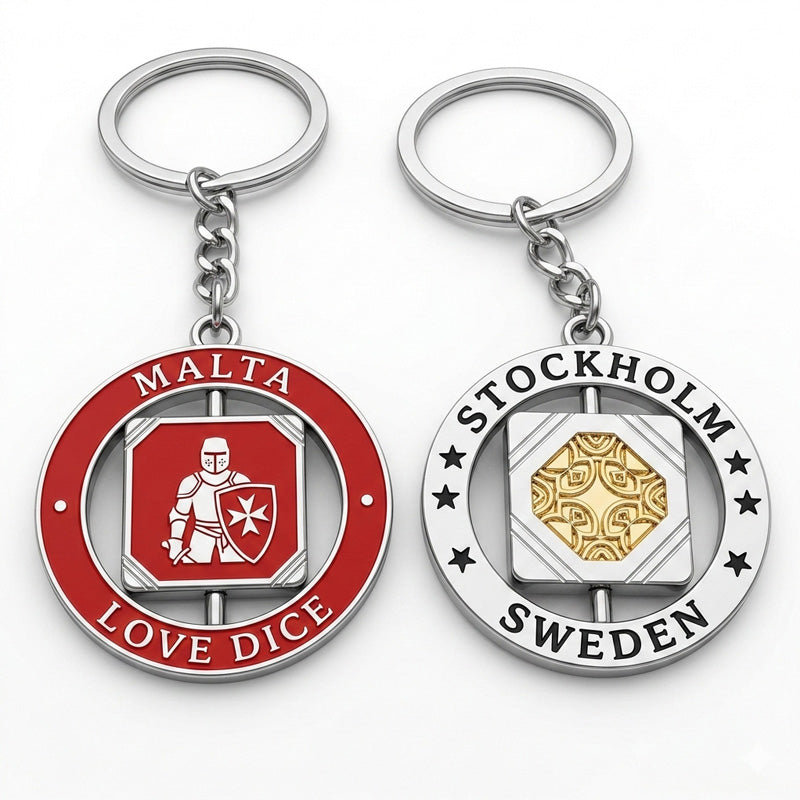 Custom Logo Keychains - Personalized Engraved Metal Keyrings for Promotional Branding & Gifts