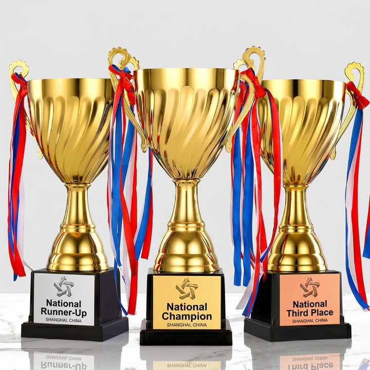 Translation missing: en.Personalized Metal Trophy with Logo &amp; Event Name Engraving