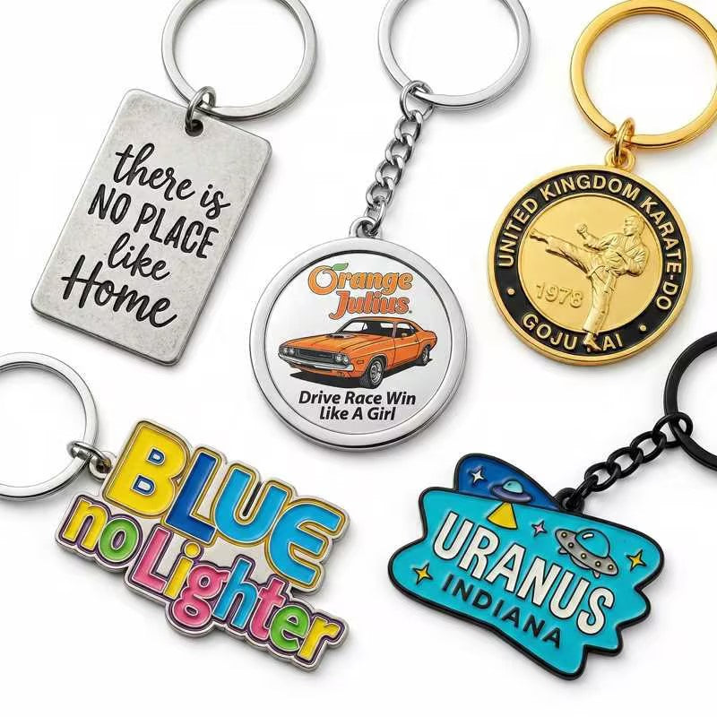 Custom Logo Keychains - Personalized Engraved Metal Keyrings for Promotional Branding & Gifts