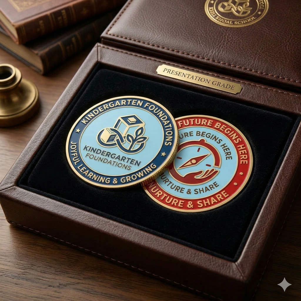 Custom Brass Challenge Coins - Personalized Commemorative Coins with Your Logo & Text, Bespoke Metal Medallions for Business, Military, Graduation & Anniversary Gifts