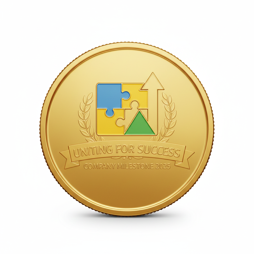 Custom Brass Challenge Coins - Personalized Commemorative Coins with Your Logo & Text, Bespoke Metal Medallions for Business, Military, Graduation & Anniversary Gifts