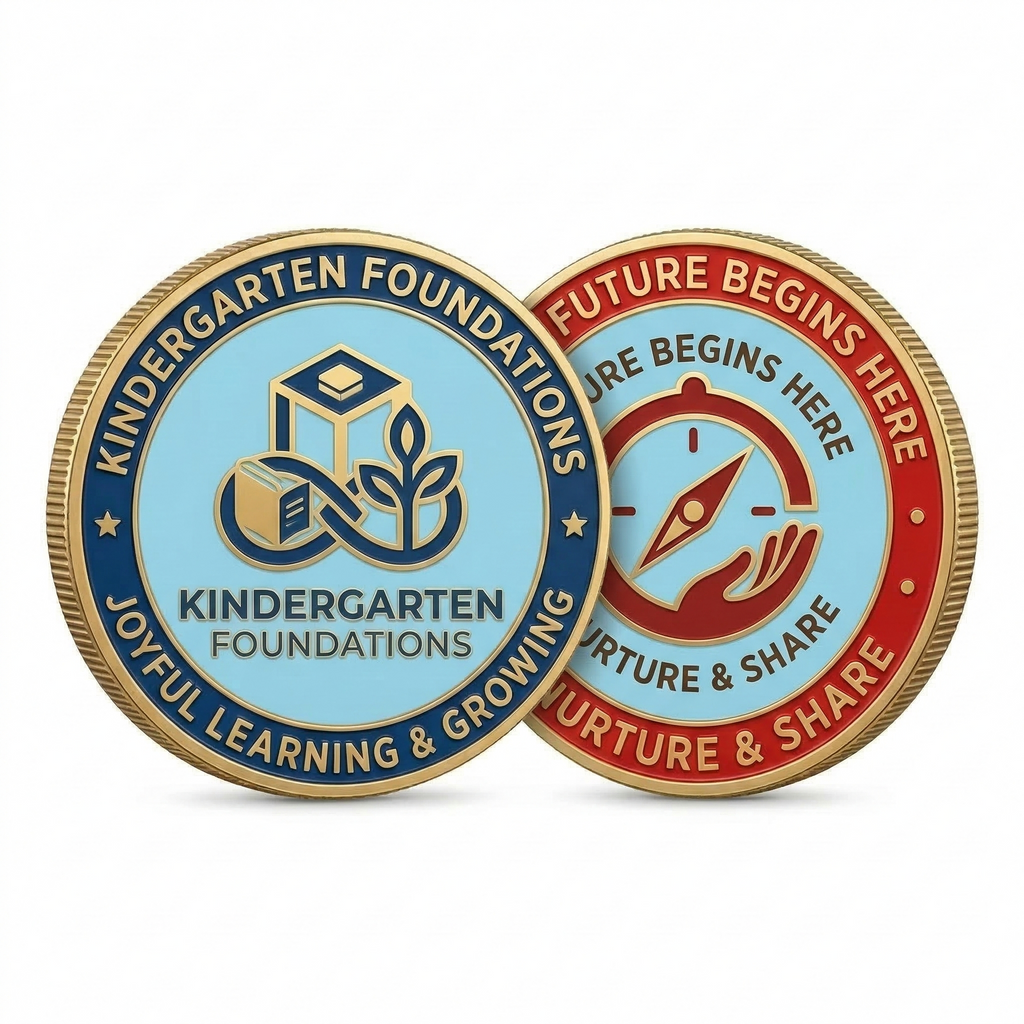 Custom Brass Challenge Coins - Personalized Commemorative Coins with Your Logo & Text, Bespoke Metal Medallions for Business, Military, Graduation & Anniversary Gifts