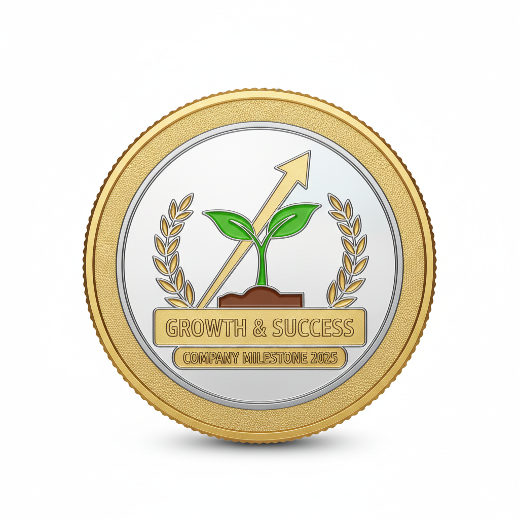 Custom Brass Challenge Coins - Personalized Commemorative Coins with Your Logo & Text, Bespoke Metal Medallions for Business, Military, Graduation & Anniversary Gifts