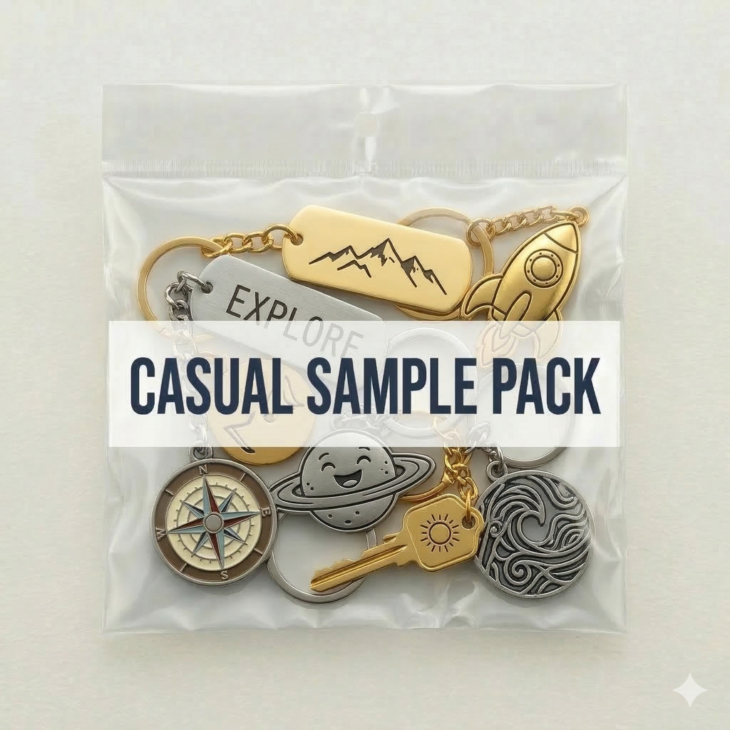 Custom Logo Keychains - Personalized Engraved Metal Keyrings for Promotional Branding & Gifts