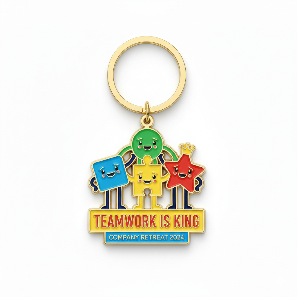 Custom Logo Keychains - Personalized Engraved Metal Keyrings for Promotional Branding & Gifts