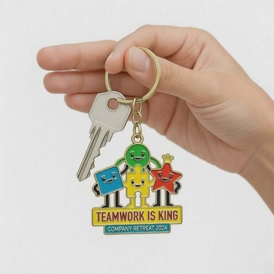 Custom Logo Keychains - Personalized Engraved Metal Keyrings for Promotional Branding & Gifts