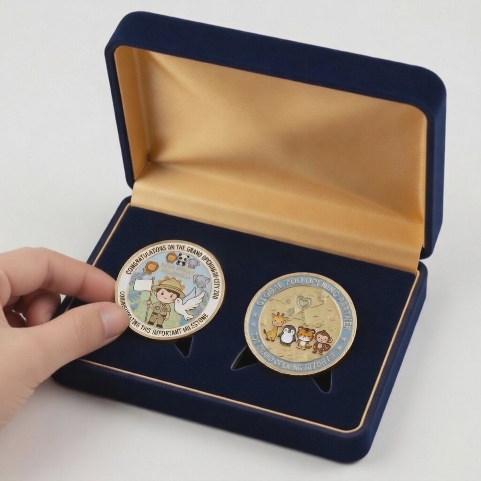 Custom Brass Challenge Coins - Personalized Commemorative Coins with Your Logo & Text, Bespoke Metal Medallions for Business, Military, Graduation & Anniversary Gifts