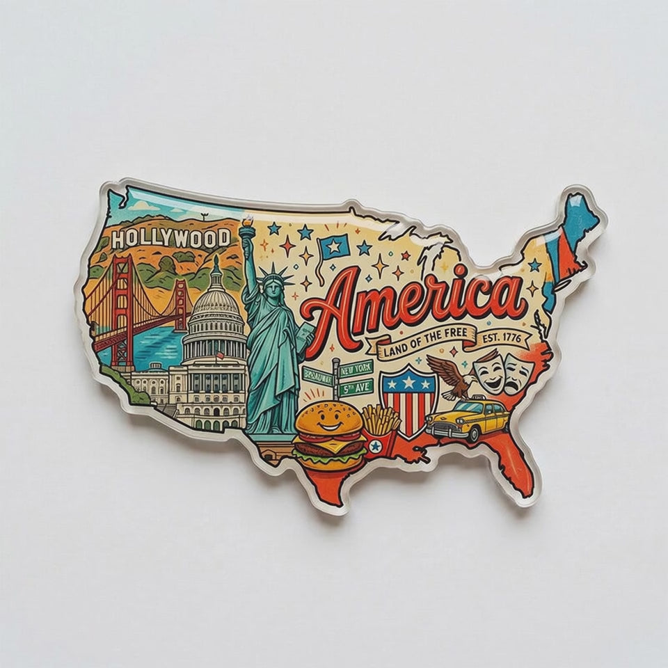 Custom Personalized Acrylic Souvenirs - Coins, Keychains, Fridge Magnets with Your Design